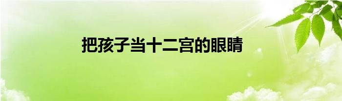 把孩子当十二宫的眼睛