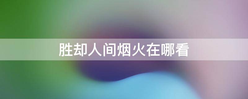 胜却人间烟火在哪看